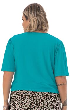Blusa Feminina Plus Size Transpassada Secret - 48042