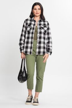 Camisa Feminina Xadrez Blue Rose - 51355
