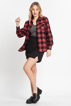 Camisa Feminina Xadrez Blue Rose - 51361