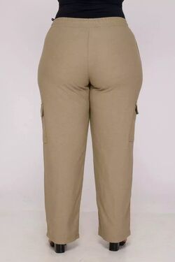 Calça Feminina Plus Size Cargo Confort - 51568
