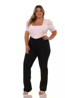 Calça Feminina Flare Plus Size Shiros - 51576
