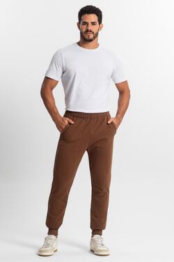 Calça Jogger Plus Size Masculina Marrom - 51683