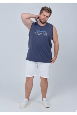 Regata Plus Size Machão Motivation Cor Preto  - 52160