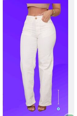 Calça Wide Leg Sarja Deerf