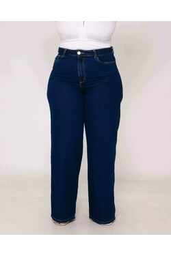 Calça Wide Leg Plus Size Jeans Shyros - 52215