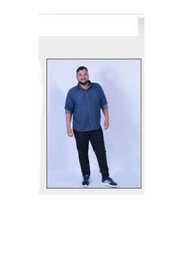 Camisa Jeans Plus Size Stone Ml R Sete - 46519