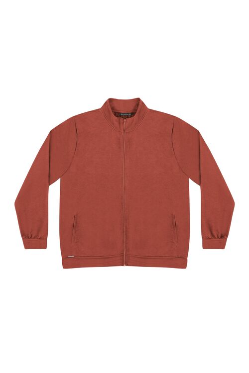 Jaqueta  Plus Size em Suede Tijolo Diametro