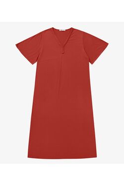 Vestido Midi Viscose Maquinetada Plus Size Secret - 52467