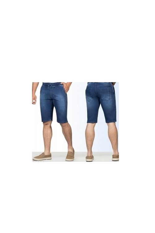 Bermuda Jogger Jeans Masculino Muito Mais