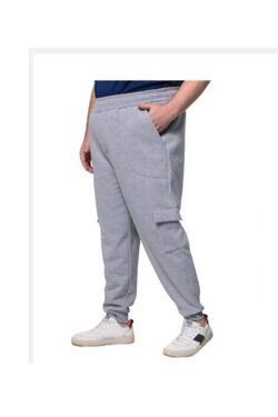 Calça Jogger Plus Size Cargo Cinza You Size - 52580
