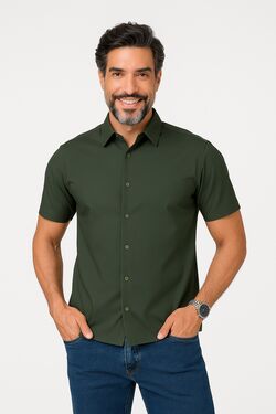 Camisa Spandex Slim Mc Chumbo Caw