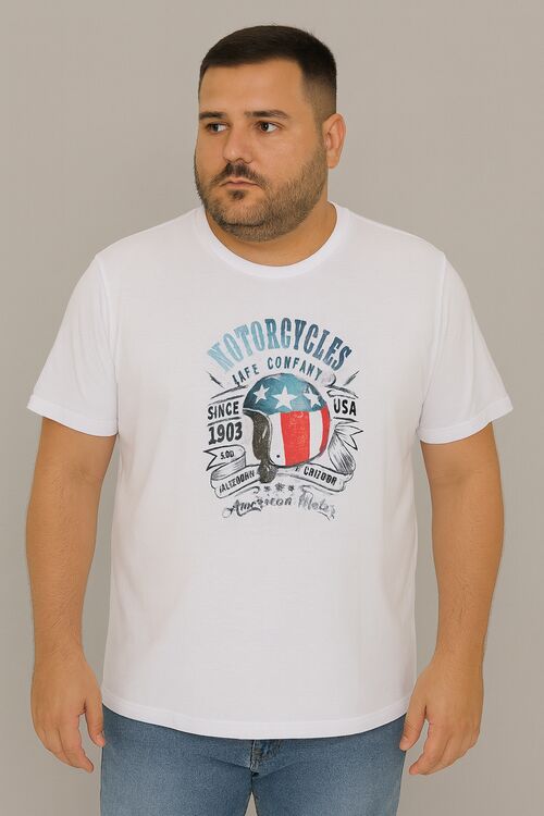Camiseta Plus Size Épica Branco Thoux