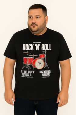 Camiseta Plus Size And Preto Thoux