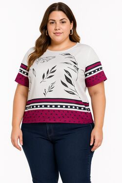 Blusa Plus Size  Fucsia Miravest