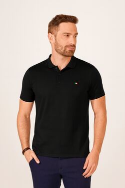 Camisa Polo Piquet Preto La Rossi 