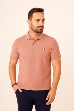 Camisa Polo Piquet Rosa Velho La Rossi 