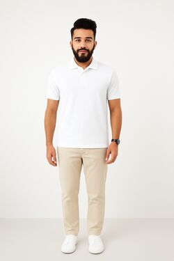 Camisa Polo Piquet Branco La Rossi 