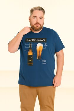 Camiseta Plus Size Thoux 100% Algodão – Estampa - Cerveja – Masculina