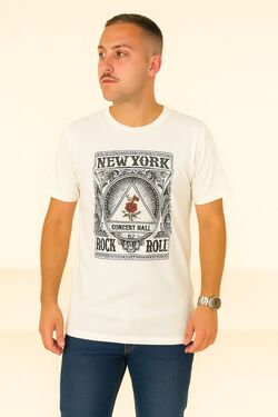 Camiseta Slim Concert Branco Thoux