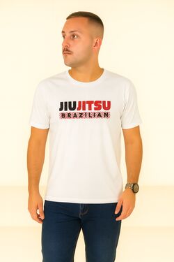 Camiseta Slim Jiu Jitsu Branco Thoux