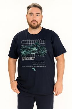 Camiseta Plus Size Thoux 100% Algodão – Estampa Moment – Masculina