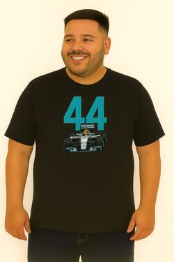 Camiseta Plus Size  Preto Lewis     