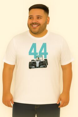 Camiseta Plus Size Lewis Branco     