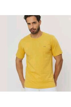 Camiseta Básica Plus Size Thoux 100% Algodão – Conforto Premium – Amarelo Bee - 52990