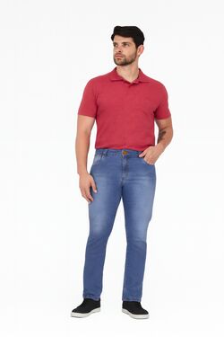 Calça Jeans Masculina Skinny Muito Mais – Jeans Claro – Veste Até 60