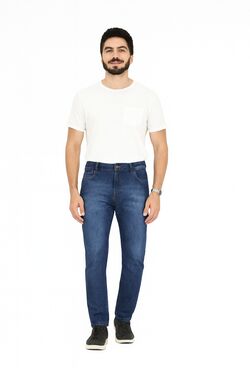 Calça Jeans Masculina Skinny Muito Mais – Jeans Médio – Veste Até 60