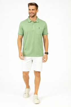 Polo Masculina Headplay Meia Malha Jacquard – Conforto Premium –  veste até G5