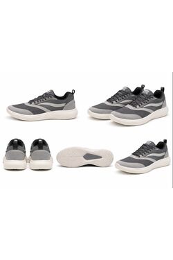 Tênis Masculino Hiperflex Cinza AC Jeans | Conforto Leve Solado PU Hipersoft - 53288