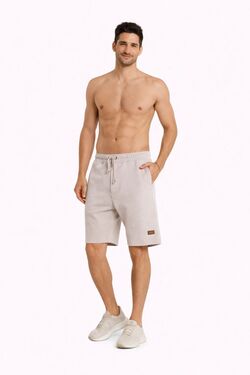Bermuda Masculina Moletom Thoux Bege Secreto – Conforto e Estilo Casual