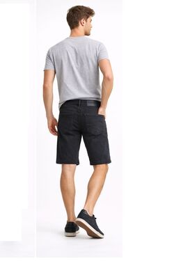 Bermuda Jeans Masculina Preta Tradicional Puramania – Conforto com Elastano - 53387