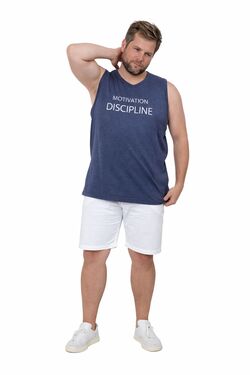 Regata Machão Plus Size Motivation Discipline – Meia Malha Mescla Leve