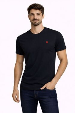 Camiseta Masculina Slim Gola Careca Six One Preto – Algodão