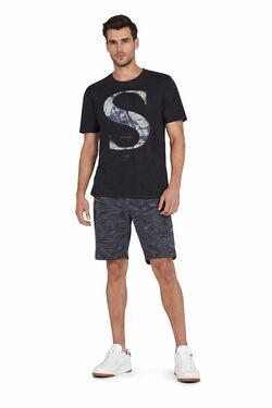 Camiseta Masculina Plus Size Comfort Fit Estampada Chumbo – Combed Cotton