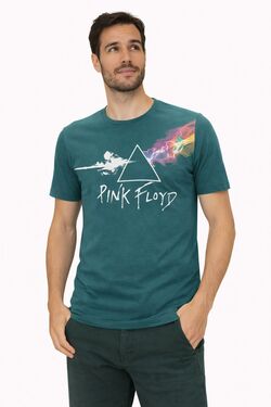 Camiseta Masculina Slim Estampada Rock Pink Floyd Six One Verde – Algodão