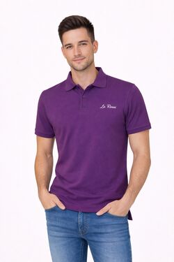 Camisa Polo Piquet Masculina La Rossi Roxo Premium