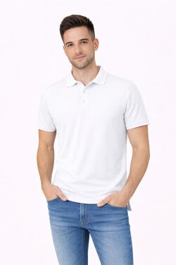 Camisa Polo Piquet Masculina La Rossi Branco Premium