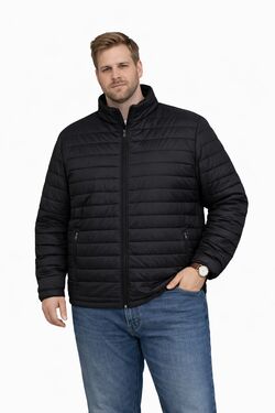 Jaqueta Plus Size Microfibra Impermeável Diametro Preta com Zíper