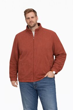 Jaqueta Masculina Plus Size Suede Texturizado com Zíper Diametro