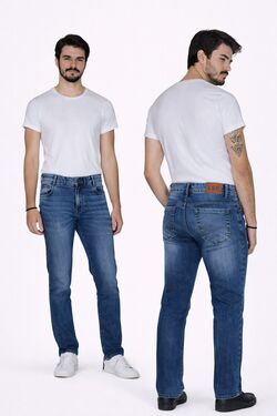 Calça Jeans Masculina Skinny Via Laurence Azul com Elastano