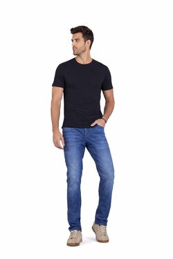 Calça Jeans Masculina Slim Fit Six One Azul com Elastano – Lavagem Moderna