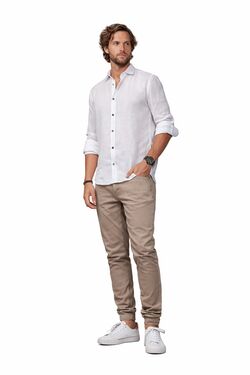 Calça Jogger Masculina Sarja Caqui Estilo Urbano Confortável