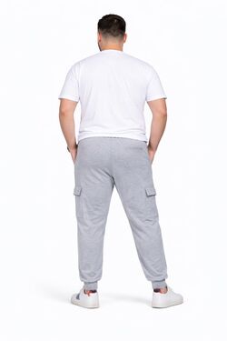 Calça Jogger Cargo Plus Size Cinza You Size com Bolsos Laterais - 53907
