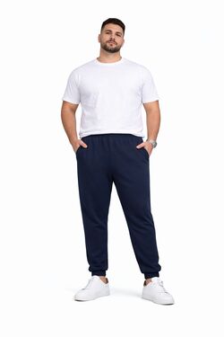 Calça Moletom Plus Size Masculina Marinho Diametro 100% Algodão