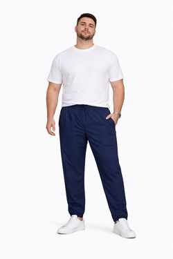 Calça Tactel Masculina Plus Size Lisa Stilo Port com Passante - 53918