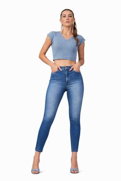 Calça Jeans Skinny Feminina Stone Six One Cintura Média