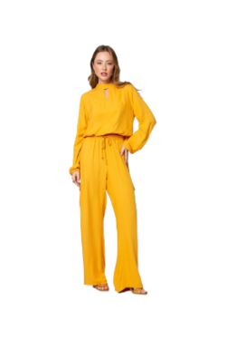 Calça Pantalona Cargo Feminina Endless em Viscose com Cintura Elástica - 54073